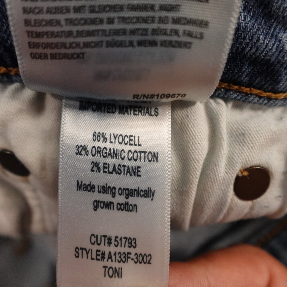 Agolde Jeans‎ Toni Slim High Rise Ankle Women's 28 distressed hems Stratosphere - Picture 12 of 12